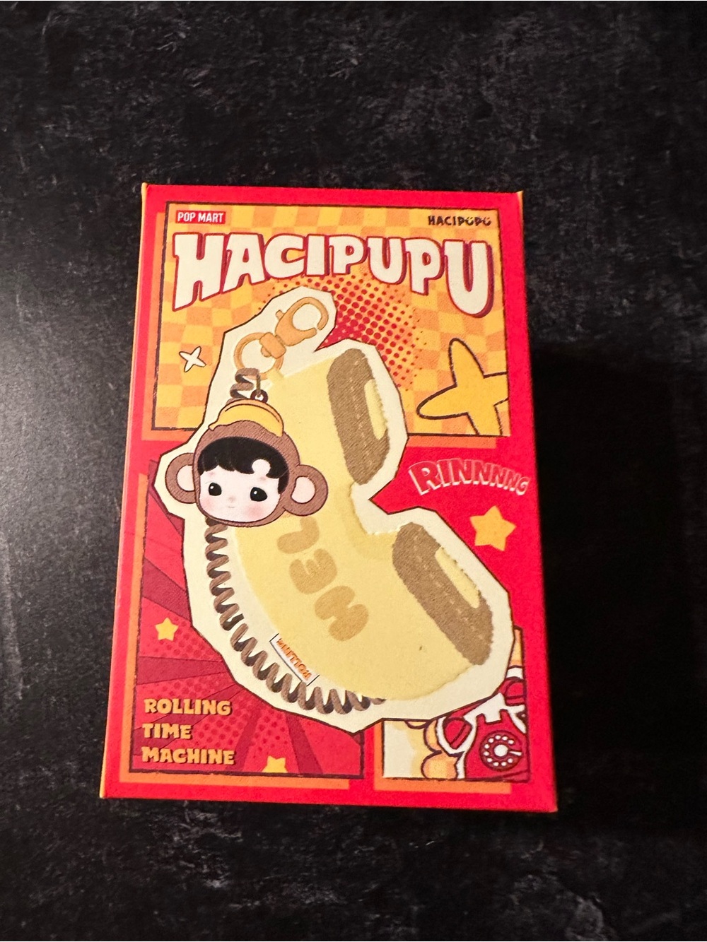 Hacipupu Yellow Phone Keychain Blind Box Collectible